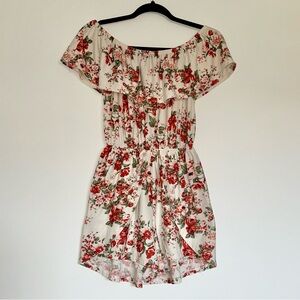 Floral Off-Shoulder Romper